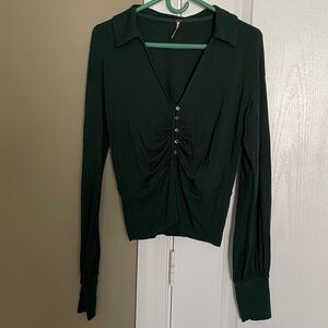 Free People Women’s V-Neck Blouse. Size Medium.